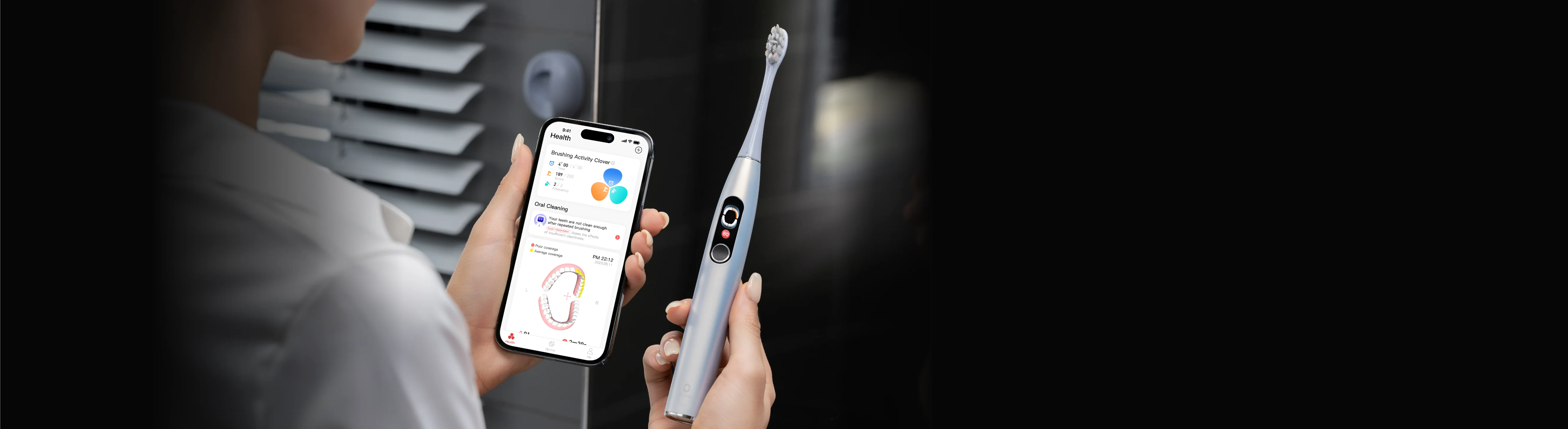 oclean bath ai toothbrush demo